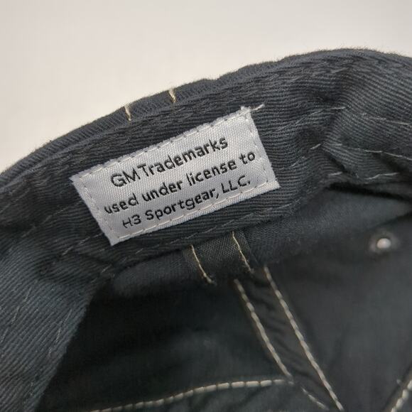 Chevrolet Strapback Baseball Cap Black One Size Adjustable Distressed - Picture 9 of 10